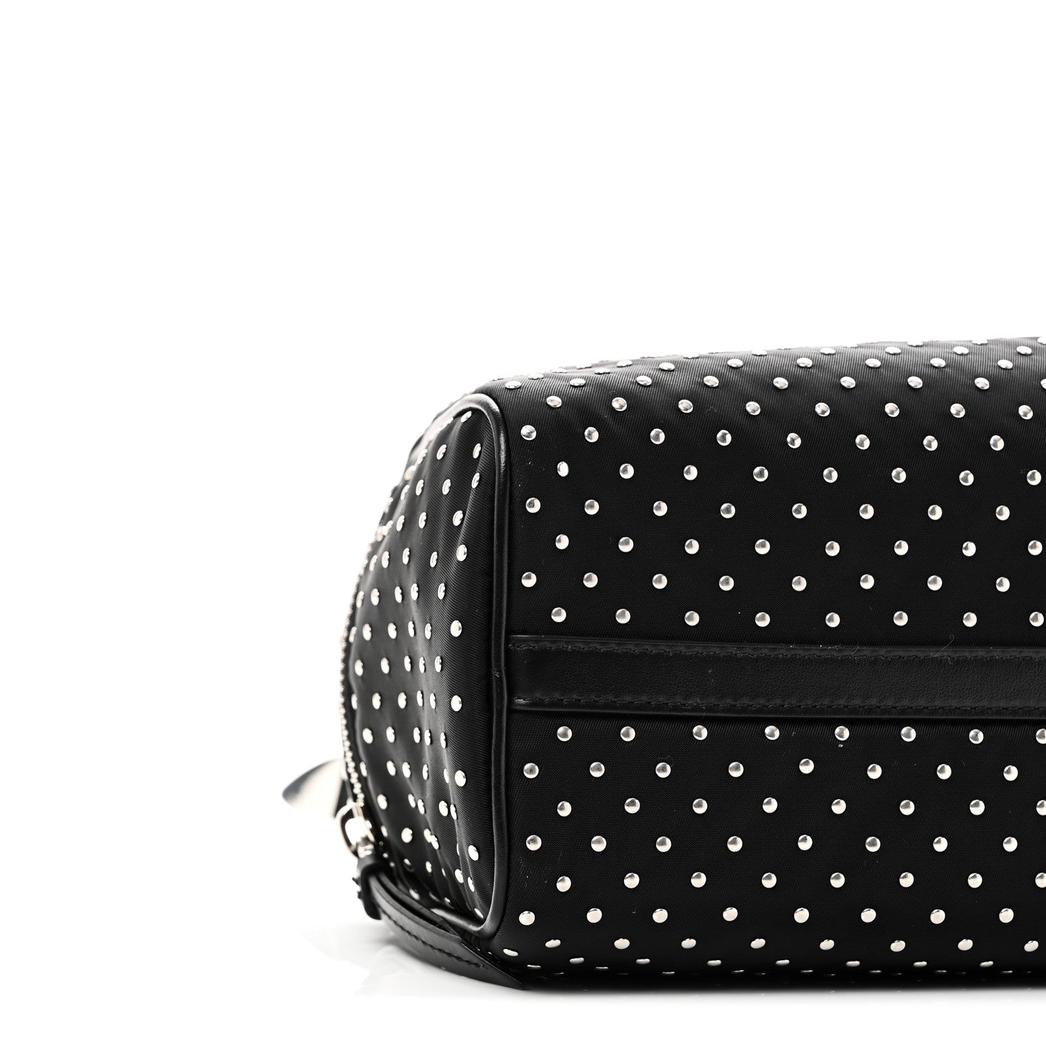 Prada Re-Nylon Studded Shoulder Bag Black 8 of 9