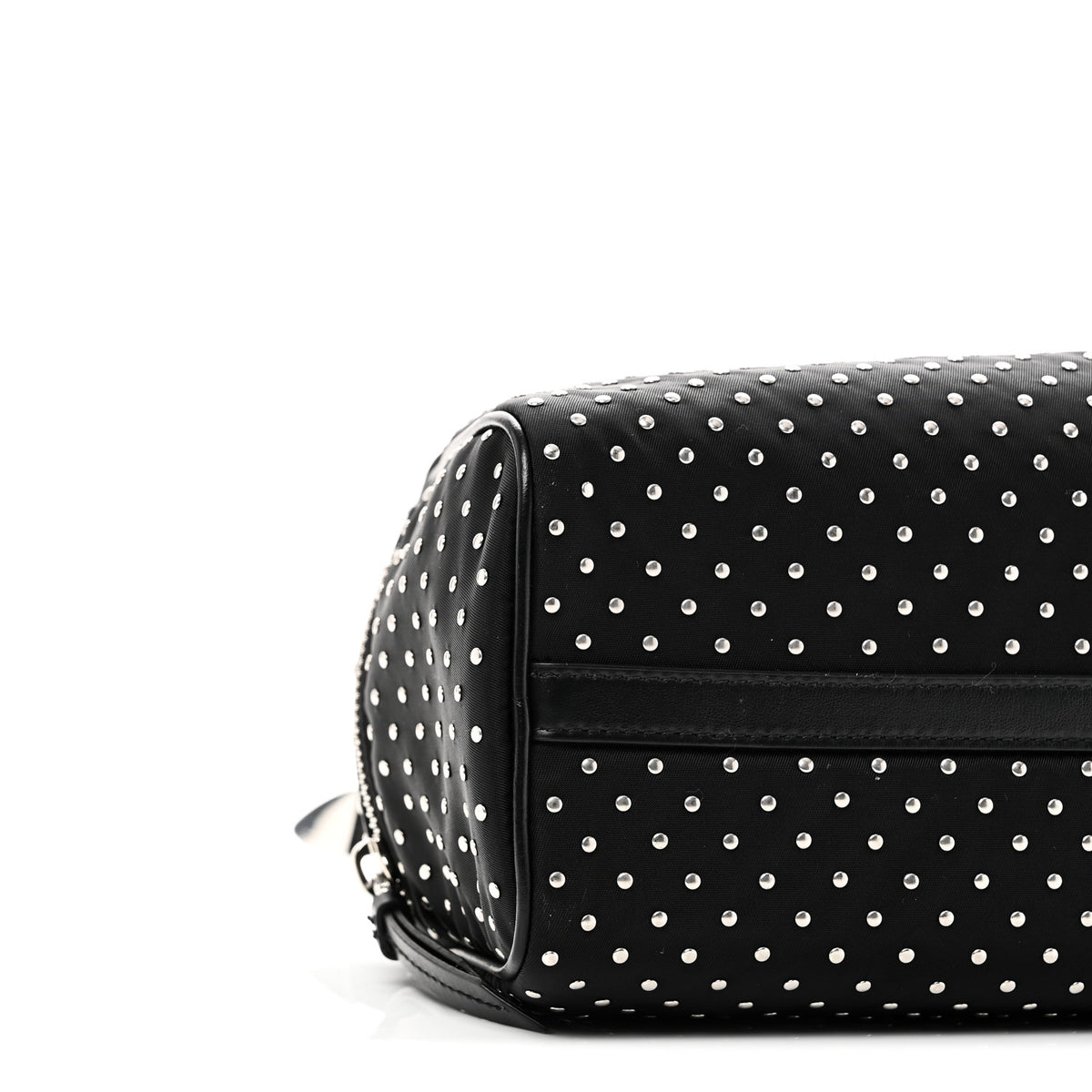 Prada Re-Nylon Studded Shoulder Bag Black 8 of 9