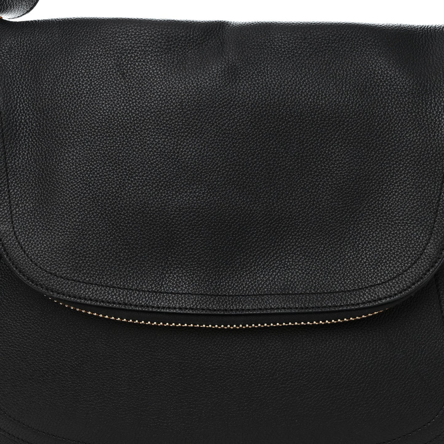 Grained Calfskin Large Jennifer Crossbody Bag Black
