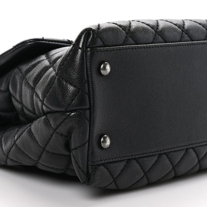 Chanel Caviar Quilted Medium Coco Handle Flap Black 8 of 9