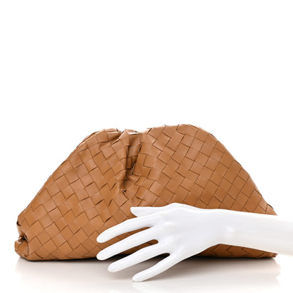 Bottega Veneta Nappa Maxi Intrecciato The Pouch Oversized Clutch Caramel 2 of 11