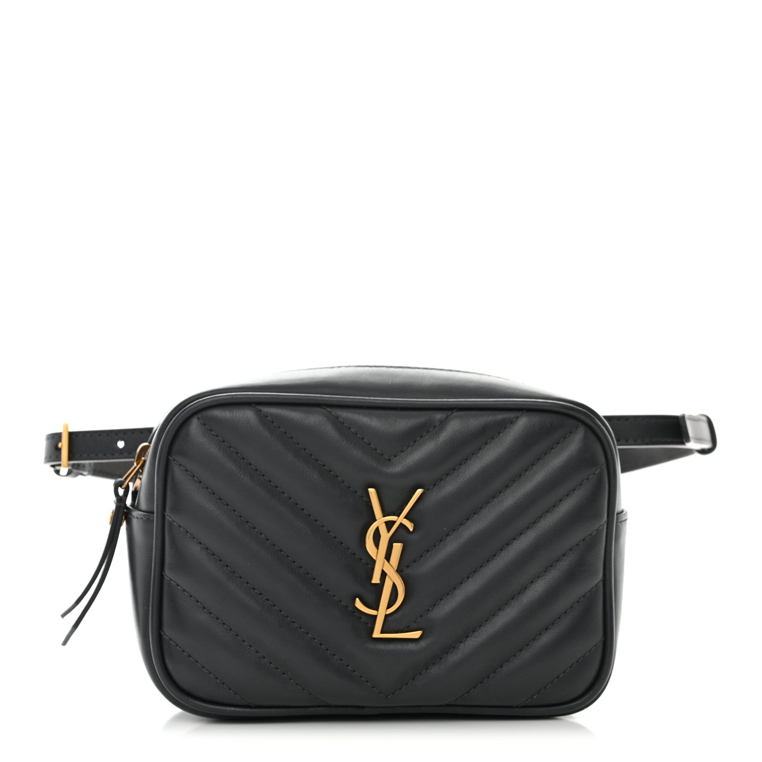 Saint Laurent Calfskin Matelasse Monogram Lou Belt Bag Dark Smog 1 of 10