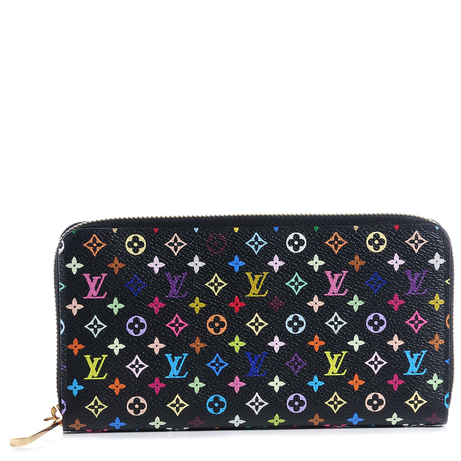 Louis Vuitton Monogram Multicolor Zippy Wallet Black Grenade 1 of 7