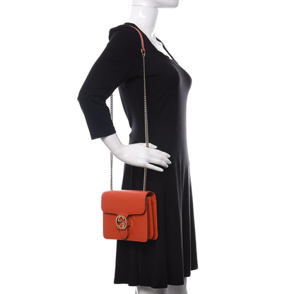 Gucci Dollar Calfskin Small Interlocking G Shoulder Bag Sun Orange 2 of 10