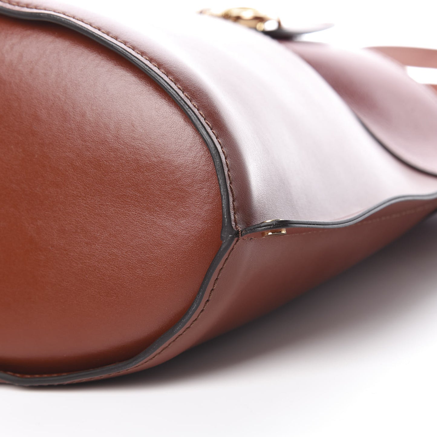 Smooth Calfskin Medium Aby Bucket Bag Brown