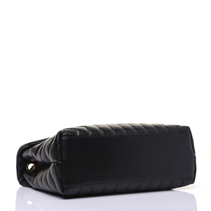 Saint Laurent Calfskin Y Quilted Monogram Medium Loulou Chain Satchel Black 4 of 19