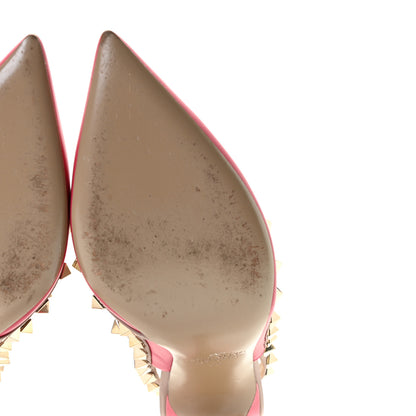 Valentino Garavani Calfskin Nappa Rockstud Ankle Strap 100mm Pumps 36 Deep Fuxia Poudre 15 of 15