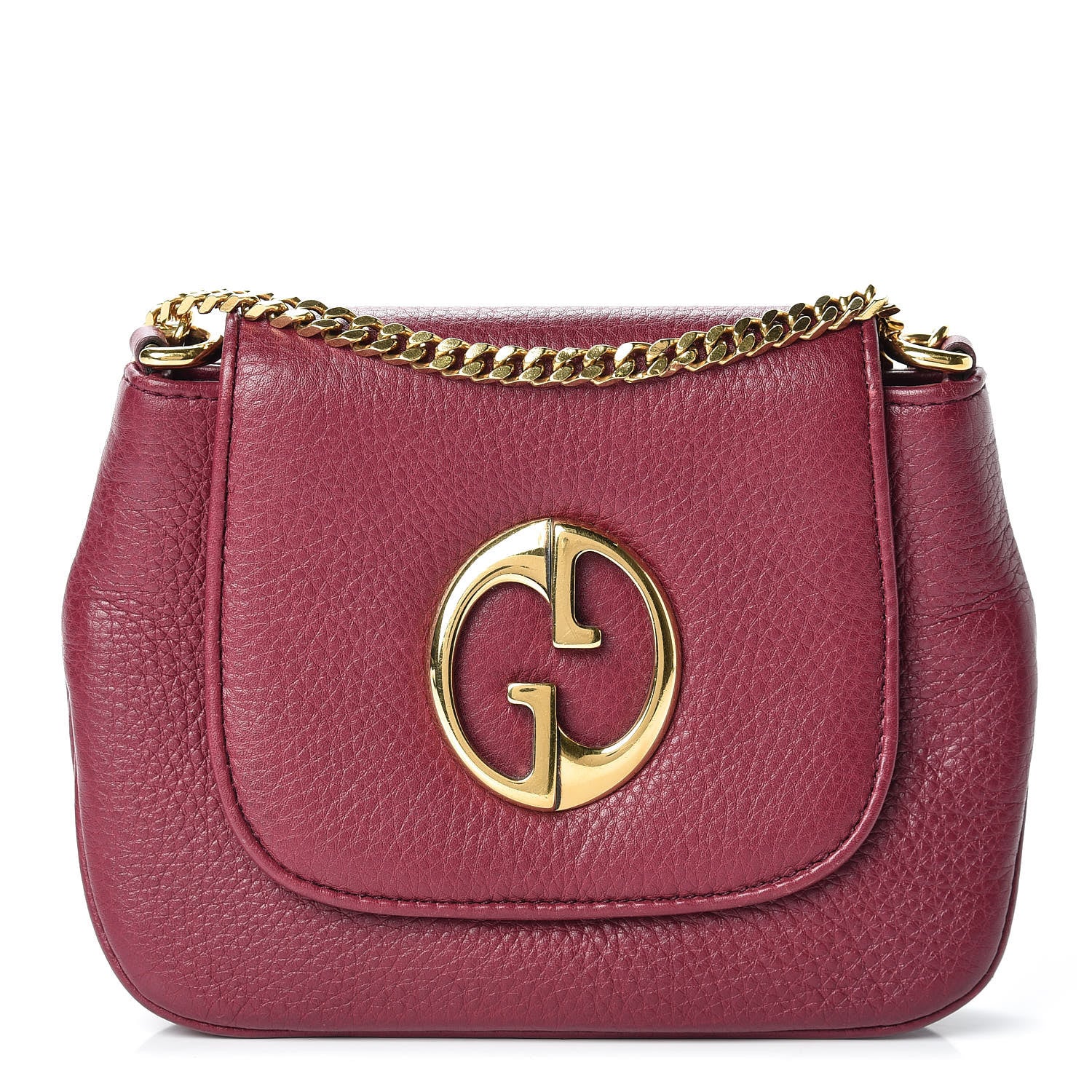 Gucci Cellarius Calfskin Small 1973 Chain Shoulder Bag Cherry Gloss 1 of 16
