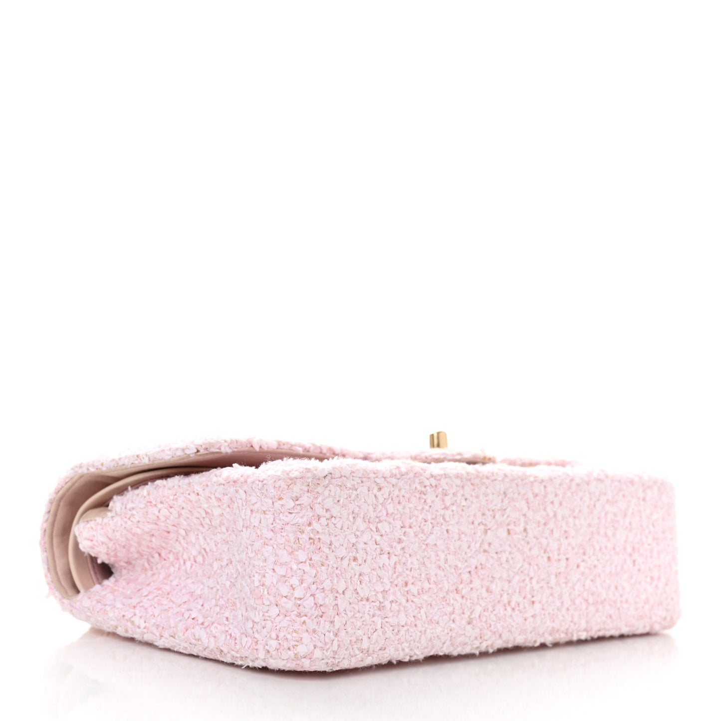 Tweed Medium Double Flap Pink