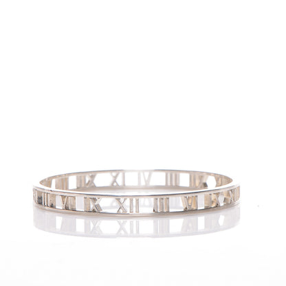Tiffany Sterling Silver Narrow Atlas Open Bangle Bracelet 4 of 7