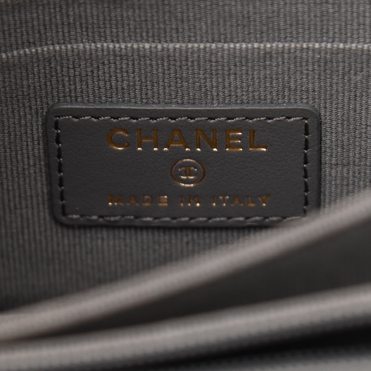 Chanel Caviar Quilted Mini Boy Wallet On Chain WOC Dark Gray 5 of 10