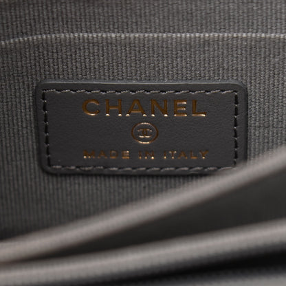 Chanel Caviar Quilted Mini Boy Wallet On Chain WOC Dark Gray 5 of 10
