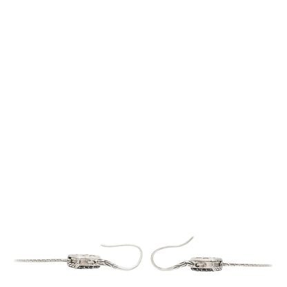 John Hardy Sterling Silver Black Sapphire Rectangular Drop Earrings 3 of 4