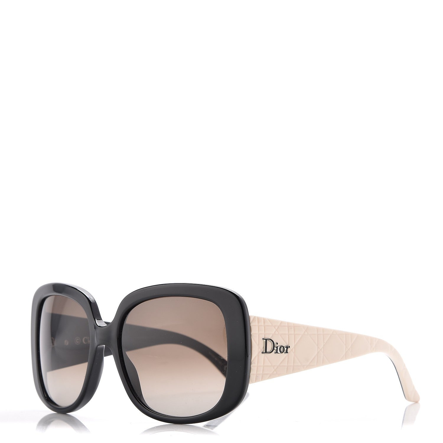 Christian Dior Cannage Dior Lady Lady 1 Sunglasses Black Ivory 1 of 9
