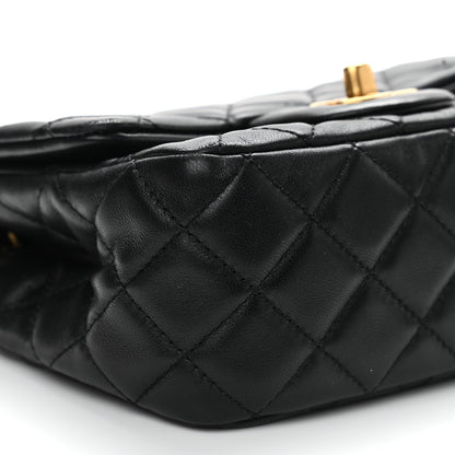 Chanel Lambskin Quilted Mini Pearl Crush Flap Black 9 of 11