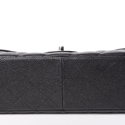 Chanel Caviar Quilted Jumbo Single Flap Black 11 of 13