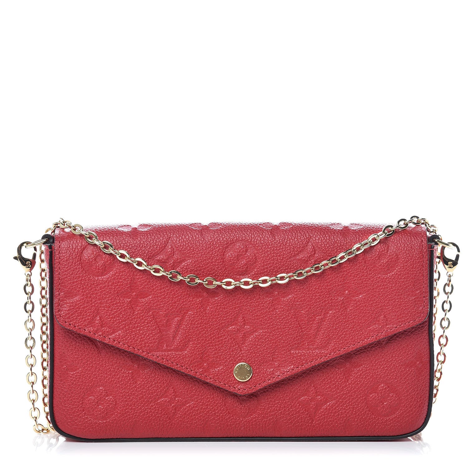 Louis Vuitton Empreinte Pochette Felicie Chain Wallet Cherry 1 of 13
