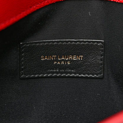 Saint Laurent Grain De Poudre Uptown Pouch Red 6 of 7