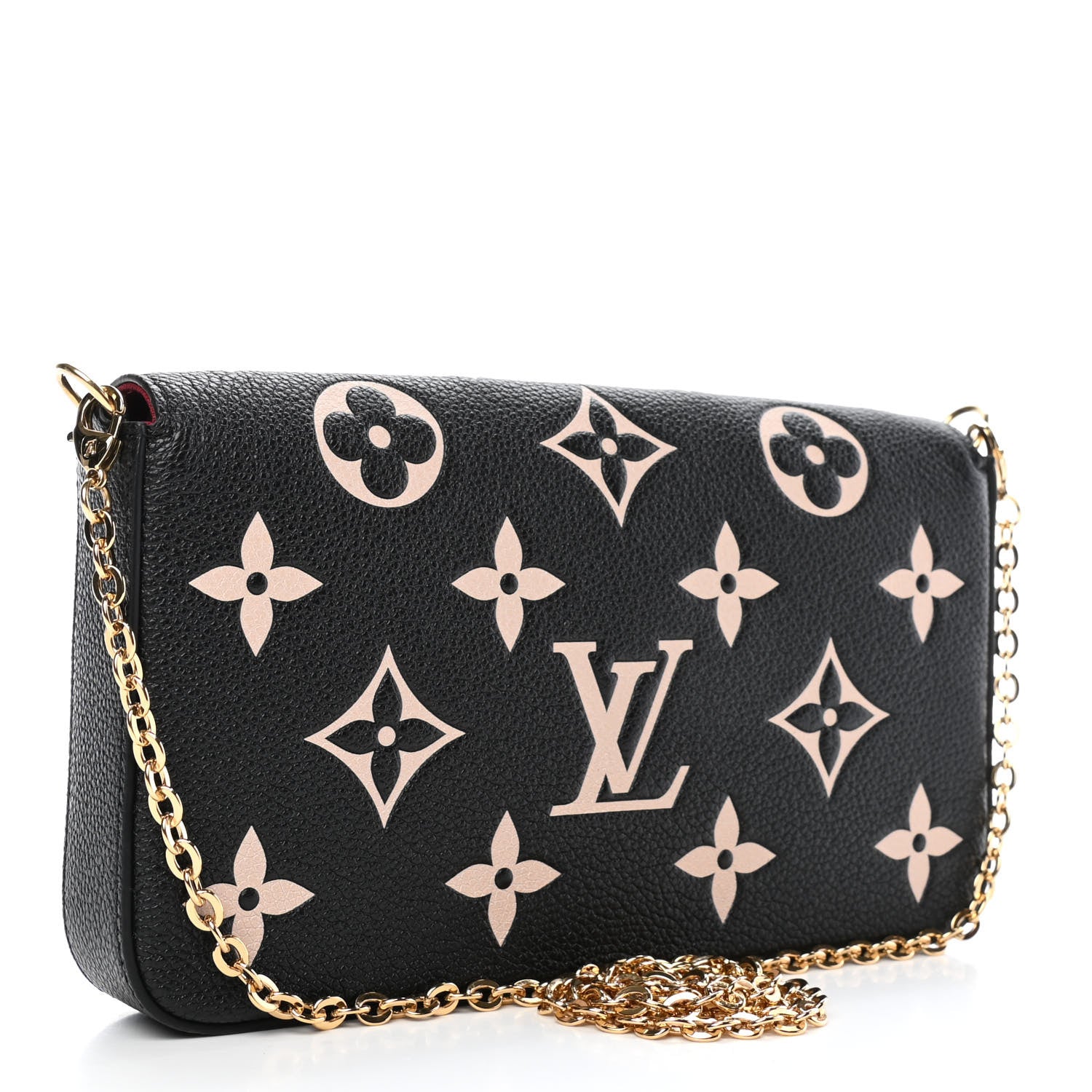 Louis Vuitton Empreinte Monogram Giant Felicie Pochette Black Beige 2 of 4