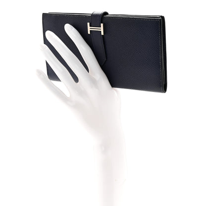 Hermes Epsom Bearn Gusset Wallet Bleu Saphir 2 of 7