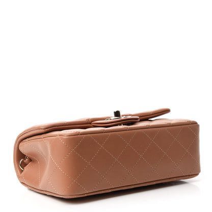 Chanel Lambskin Quilted Mini Rectangular Flap Brown 4 of 11