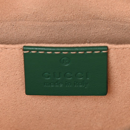 Gucci Calfskin Matelasse Small GG Marmont Chain Shoulder Bag Emerald Green 6 of 9