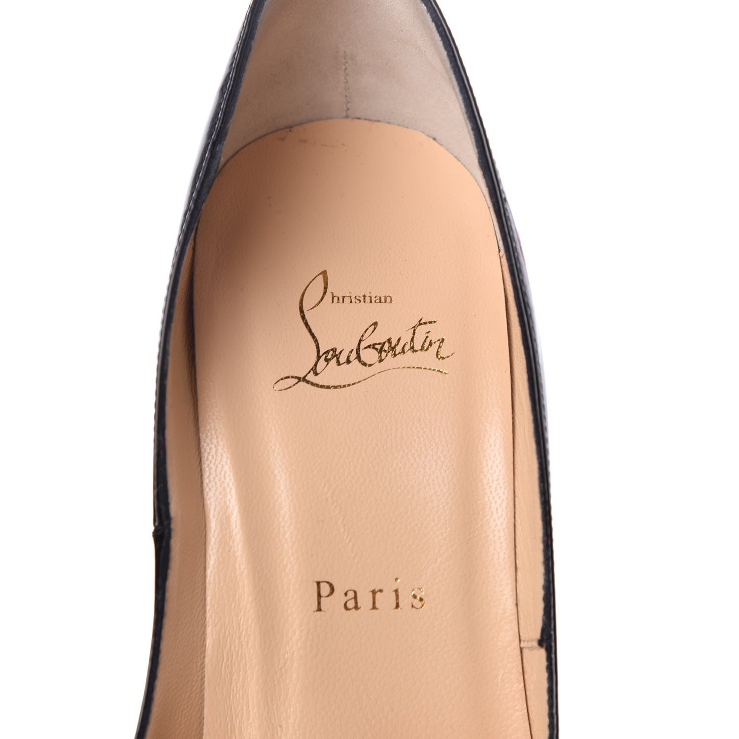 Christian Louboutin Patent Lady Peep 150 Pumps 39 Black 7 of 11