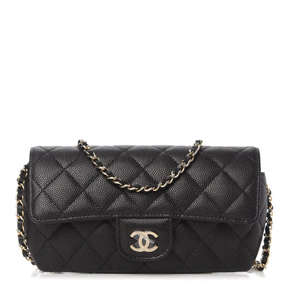 Chanel Caviar Quilted Glasses Case With Chain Black 1 of 12