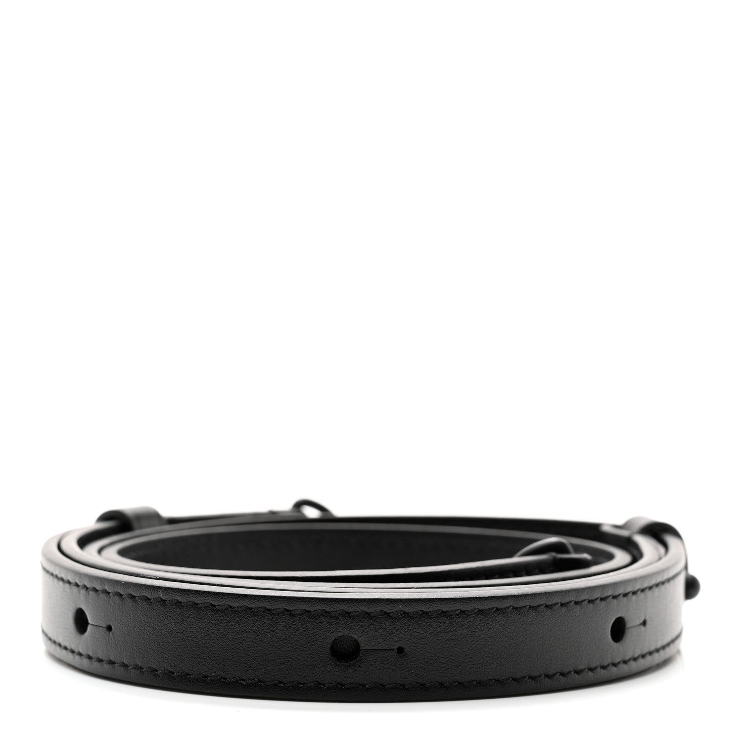 Louis Vuitton Calfskin 16mm Adjustable Shoulder Strap Black 2 of 4