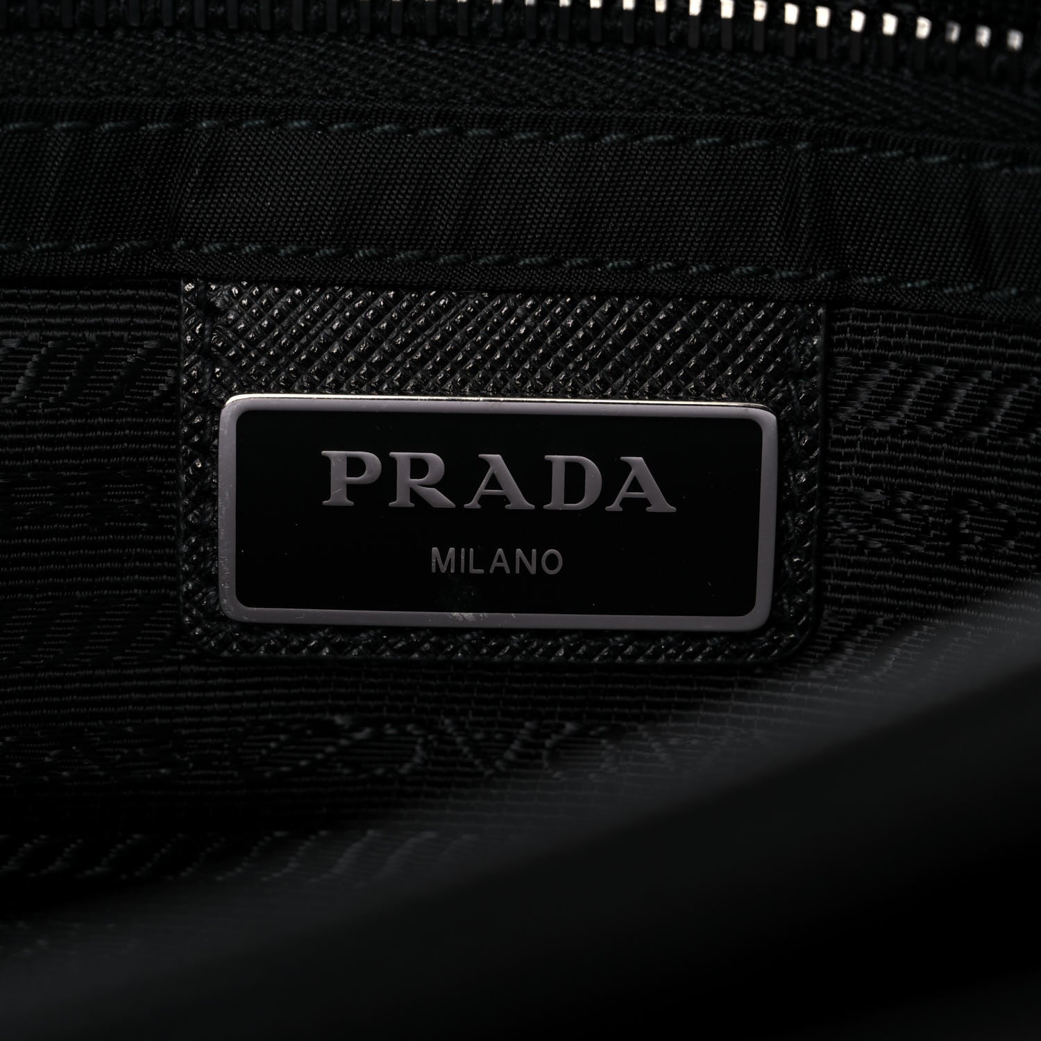 Prada Re-Nylon Saffiano Pocket Double Snap Buckle Shoulder Bag Black 5 of 13