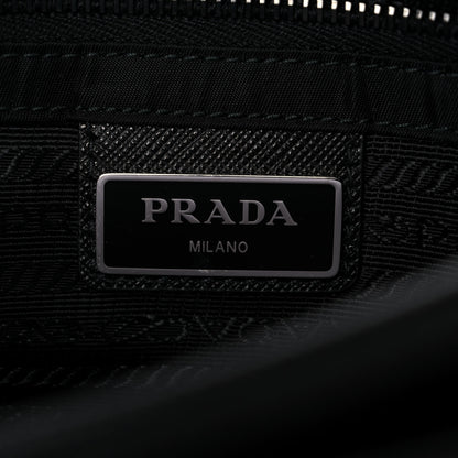 Prada Re-Nylon Saffiano Pocket Double Snap Buckle Shoulder Bag Black 5 of 13