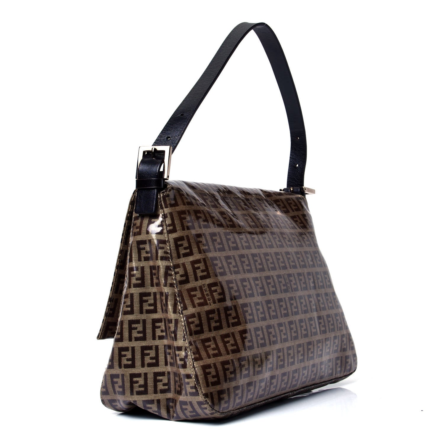 Fendi Vinyl Zucchino Mama Baguette Tobacco 2 of 4