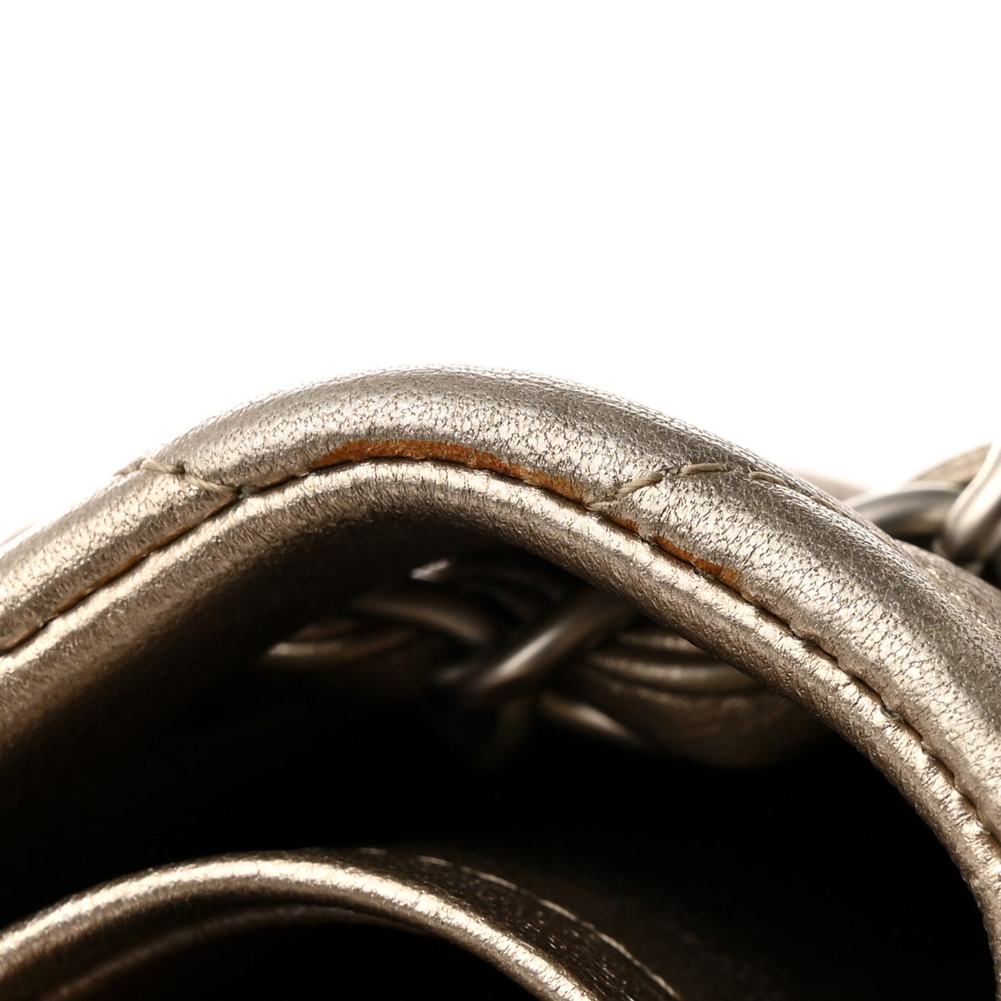 Metallic Lambskin Quilted Jumbo Double Flap Gold