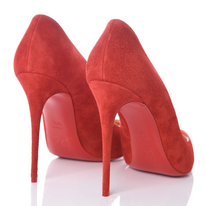 Christian Louboutin Veau Velours Pigalle Follies 100 Pumps 39.5 Flamenco 4 of 8