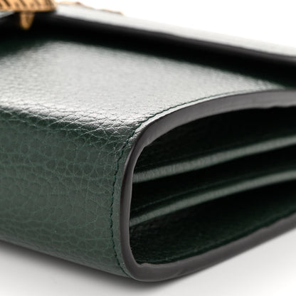 Gucci Calfskin Garden Dionysus Chain Wallet Emerald 10 of 12