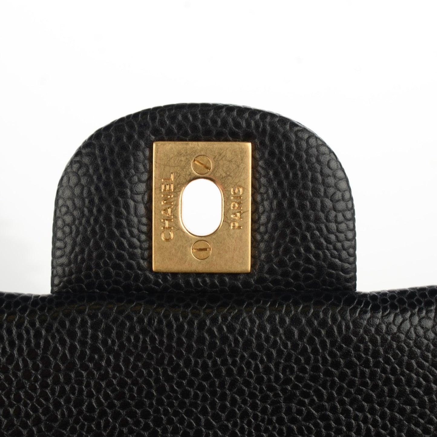 Caviar Quilted Mini Rectangular Flap Black