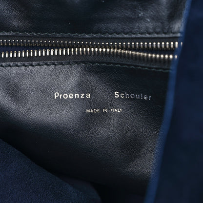 Proenza Schouler Suede Extra Large Tote Navy 5 of 9