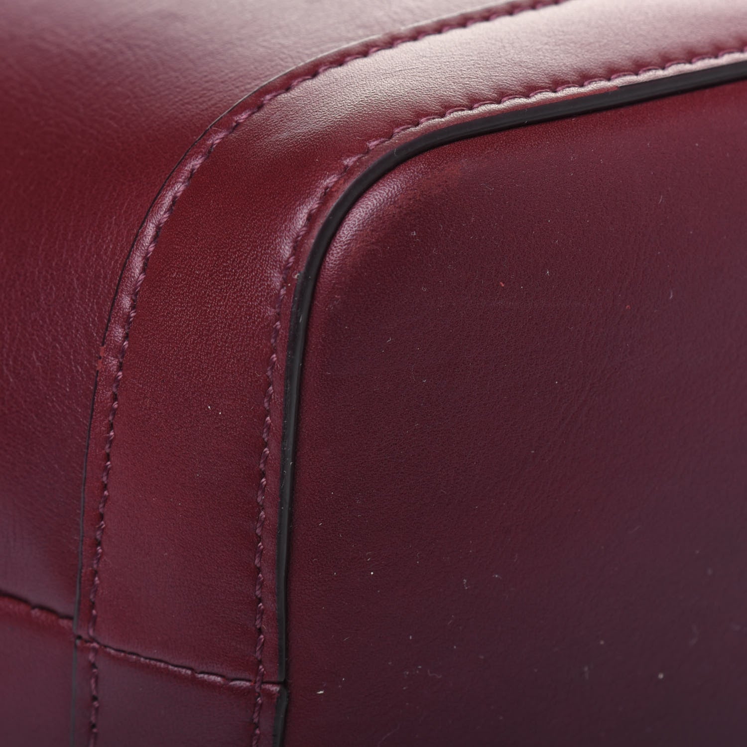 Celine Smooth Calfskin Buckle Bucket Bag Burgundy 18 of 21