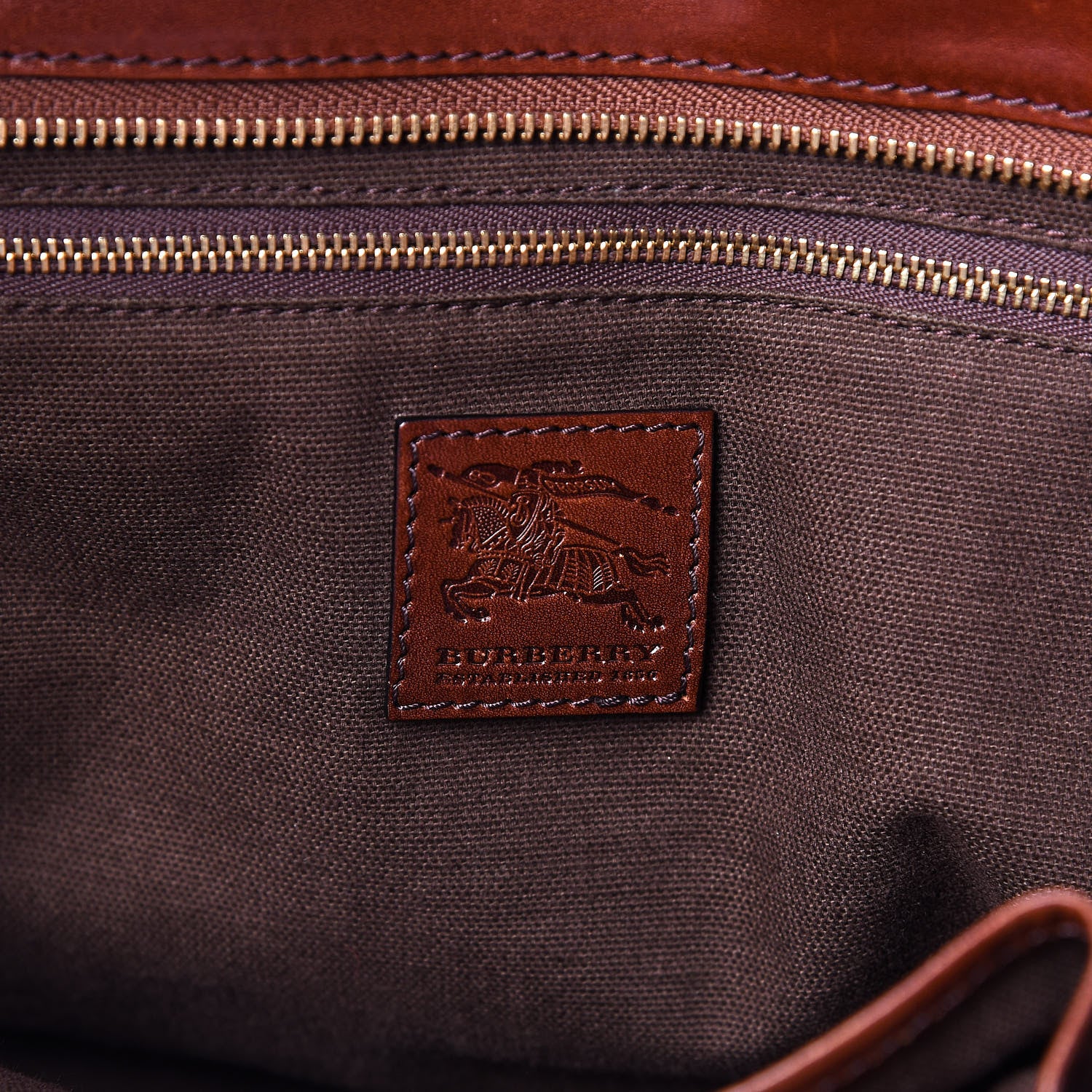 Burberry House Check Studded Large Greenham Tote Dark Tan 10 of 47
