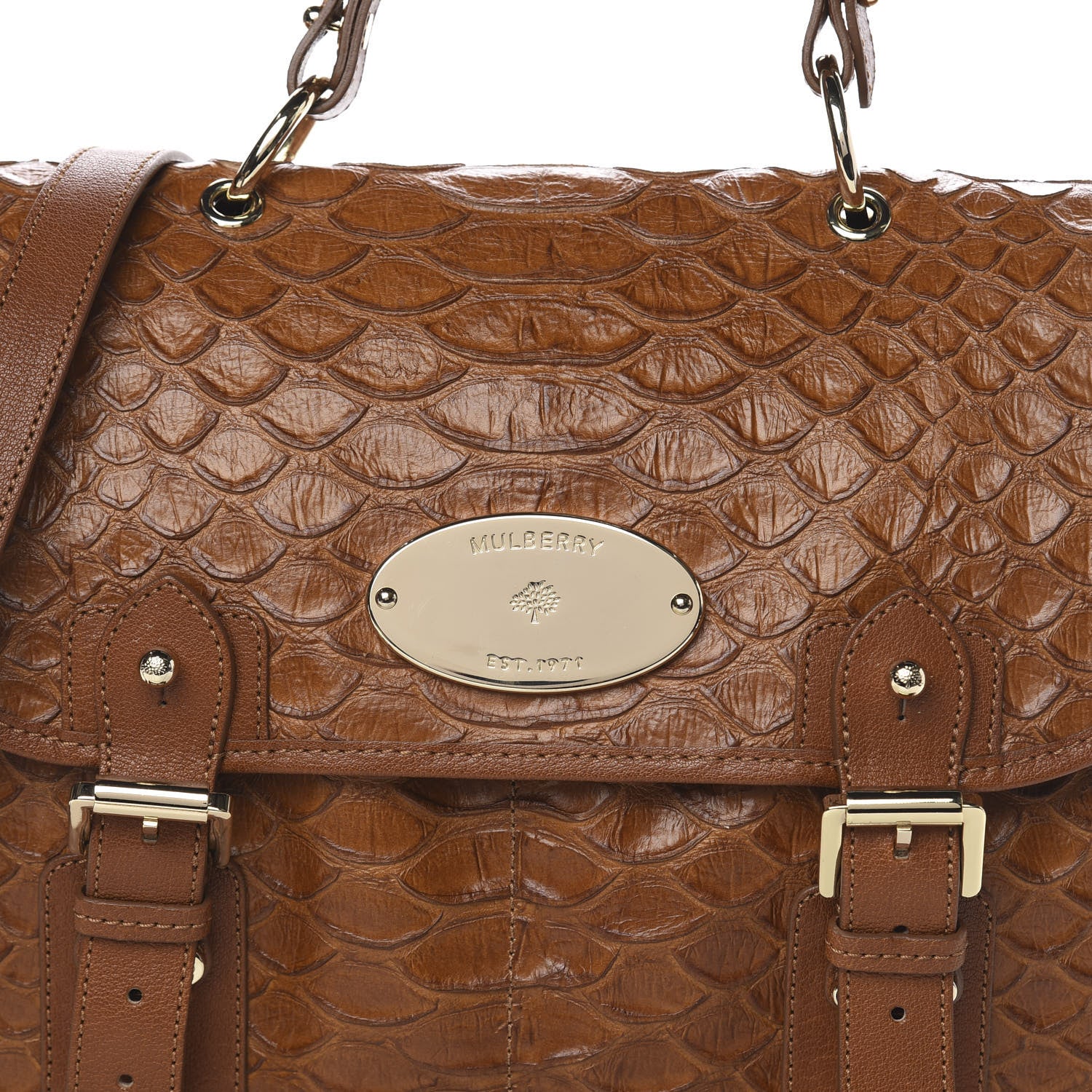 Mulberry Silky Snake Trout Messenger Bag Oak 11 of 11