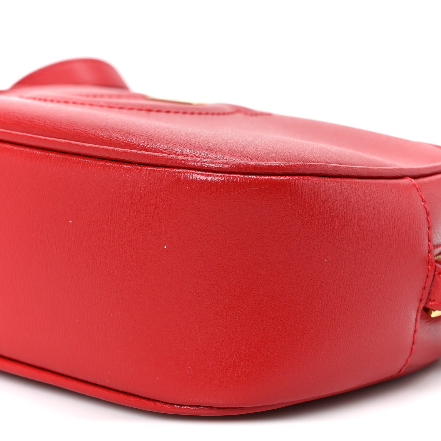 Salvatore Ferragamo Calfskin Gancini Camera Crossbody Bag Red