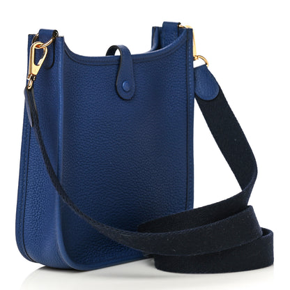 Hermes Taurillon Clemence Amazone Evelyne TPM Blue Saphir Blue Indigo 3 of 12