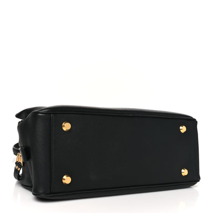 Balenciaga Grained Calfskin Small Carrie Bowling Bag Black 4 of 11