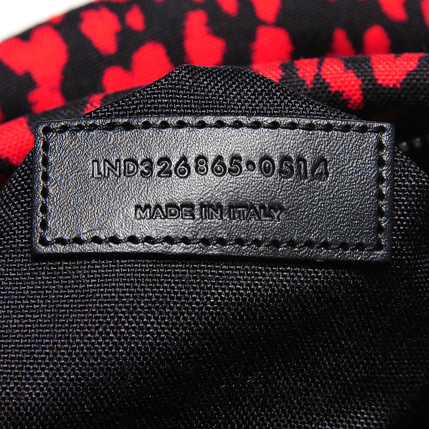 Saint Laurent Printed Canvas Leopard Hunting Backpack Red 8 of 9
