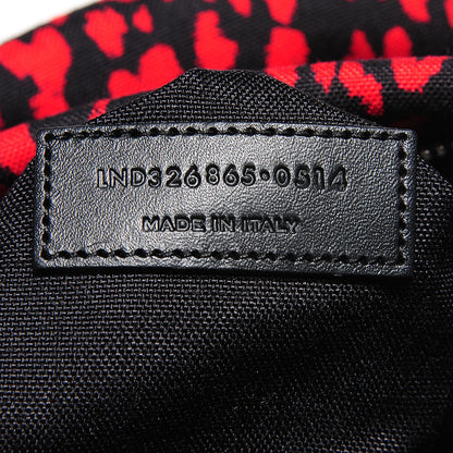 Saint Laurent Printed Canvas Leopard Hunting Backpack Red 8 of 9