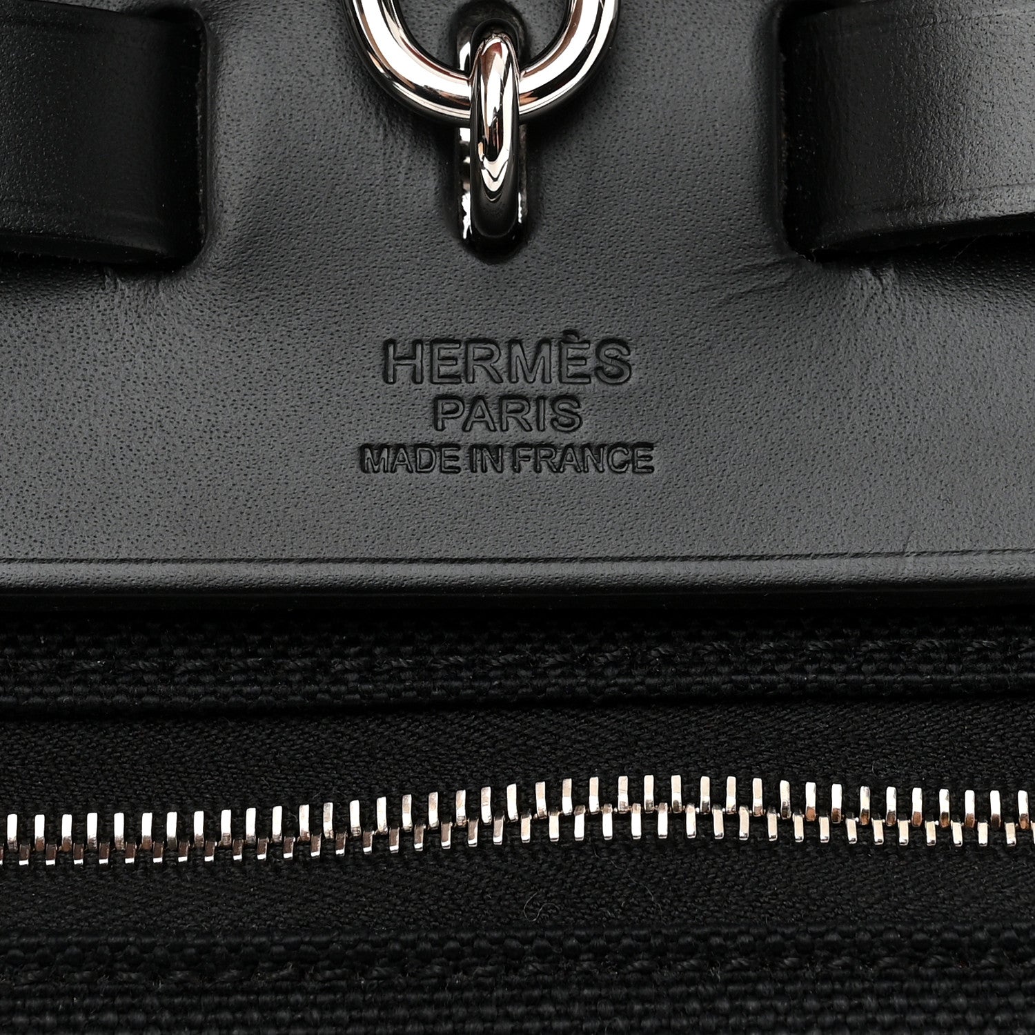 Hermes Military Toile Vache Hunter Herbag Zip PM 31 Black 7 of 11