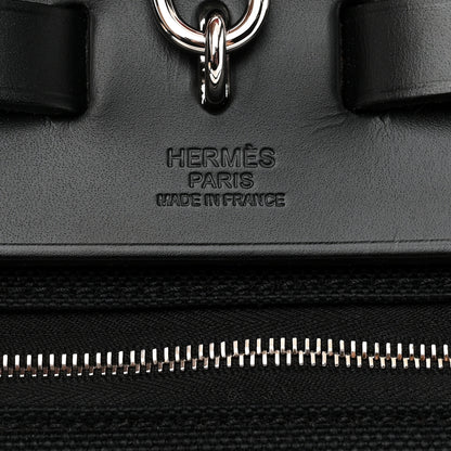 Hermes Military Toile Vache Hunter Herbag Zip PM 31 Black 7 of 11