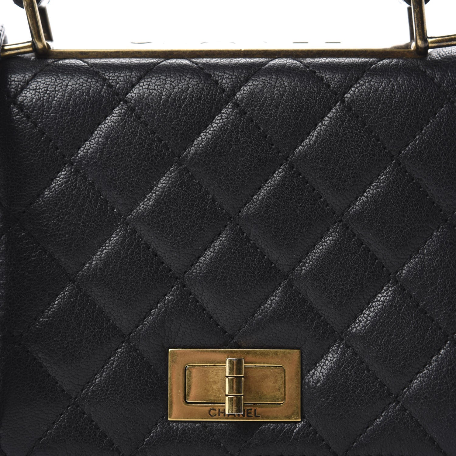 Chanel Goatskin Quilted Small Rita Top Handle Flap Black 10 of 10