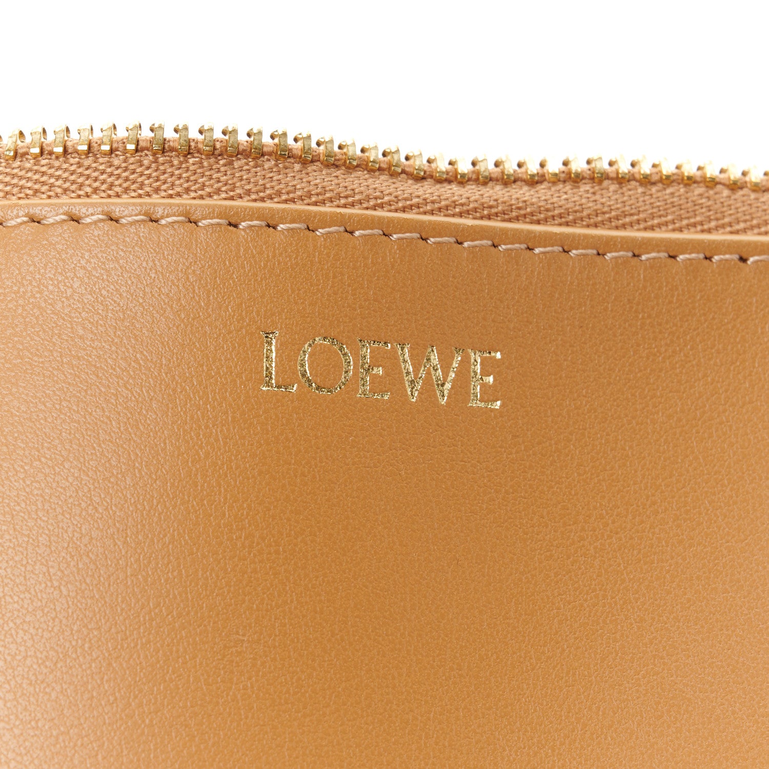 Loewe Shiny Calfskin Puzzle Fold Pouch Warm Desert 7 of 10