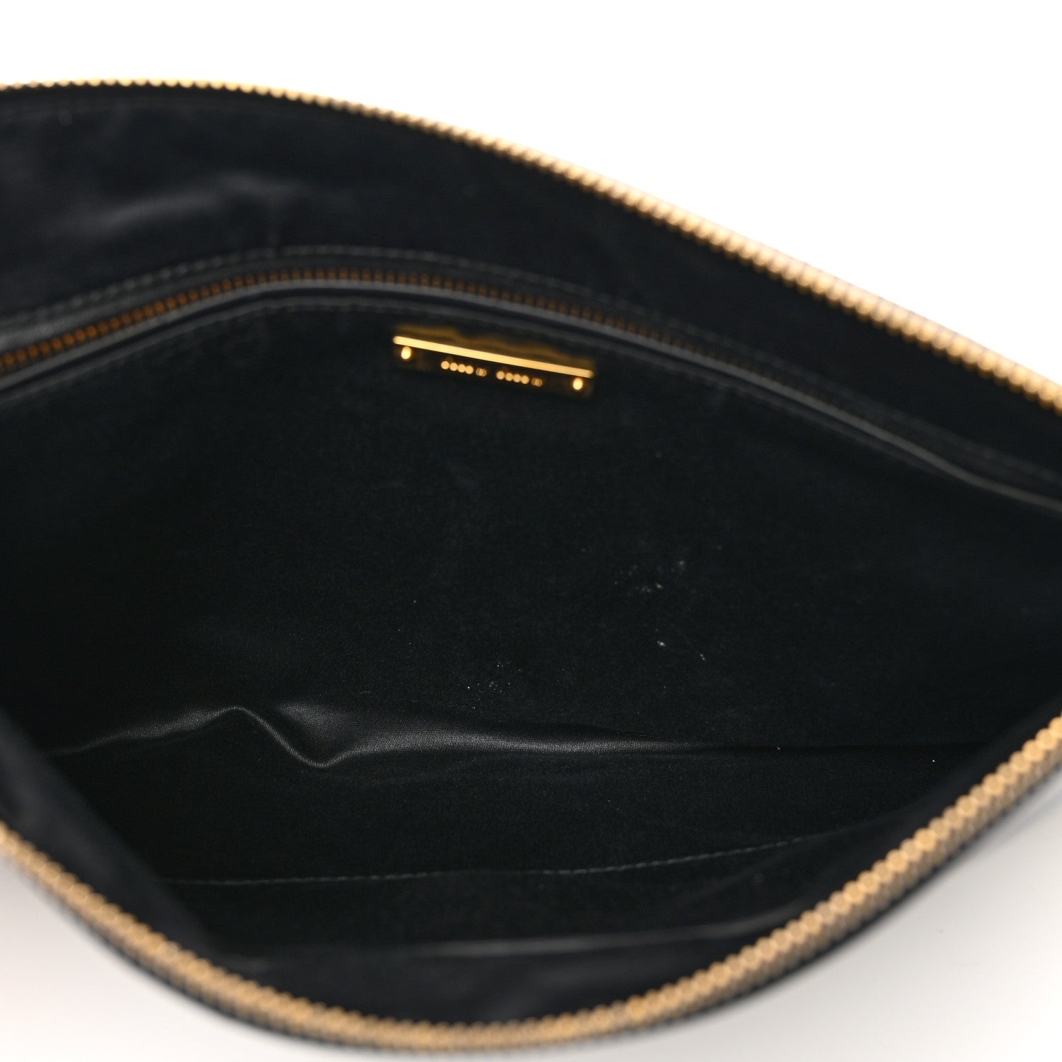 Miu Miu Soft Calf Studded Zip Pouch Black 5 of 8